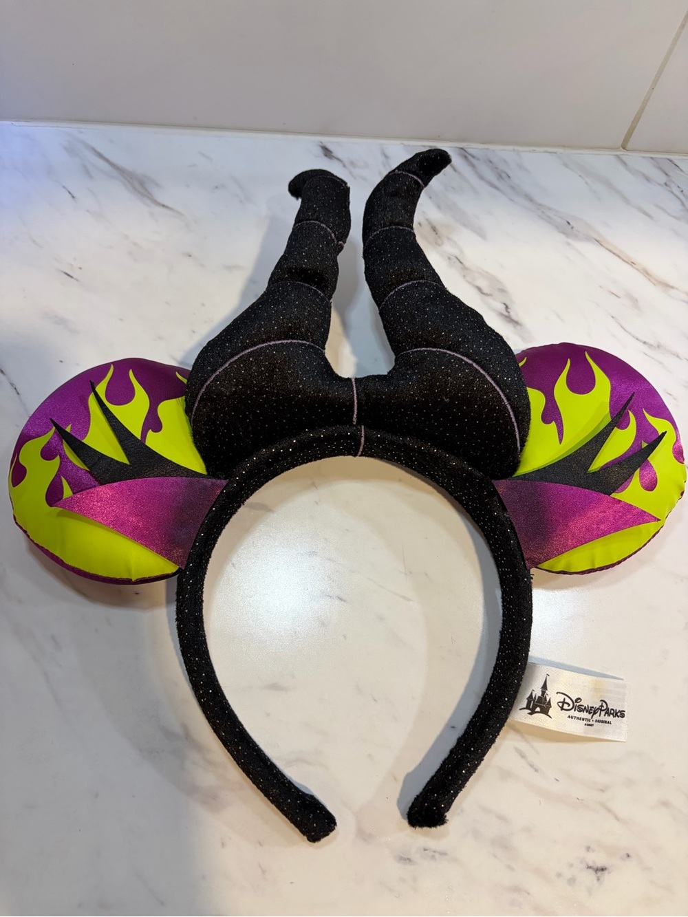 Disney Maleficent-Inspired Headband - Black & Neon
